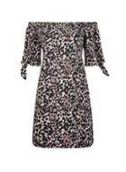 Dorothy Perkins Petite Multi Coloured Cheetah Print Bardot Dress