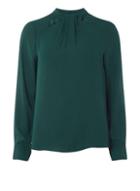 Dorothy Perkins Green Emily Cut Out Long Sleeve Top