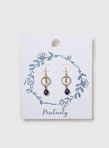Dorothy Perkins Blue Stone Drop Earrings