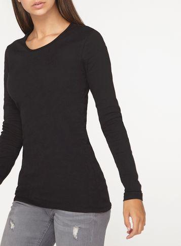 Dorothy Perkins *tall Black Crew Neck Top