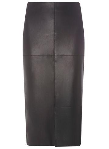 Dorothy Perkins *tall Black Pu Midi Skirt
