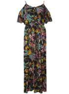 Dorothy Perkins Black Tropical Maxi Dress