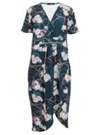 *quiz Multi Colour Floral Print Wrap Midi Dress