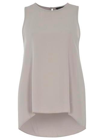 Dorothy Perkins Grey Dip Hem Cami Top