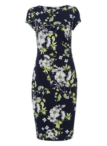 *roman Originals Floral Ruched Waist Dress