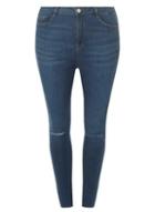 Dorothy Perkins *dp Curve Rip Knee Fray Hem Jeans
