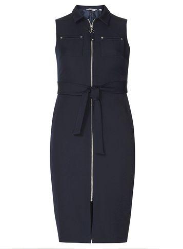 Dorothy Perkins Petite Navy Belted Shirt Dress