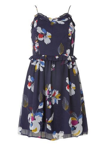 Dorothy Perkins *vero Moda Navy Spaghetti Strap Skater Dress