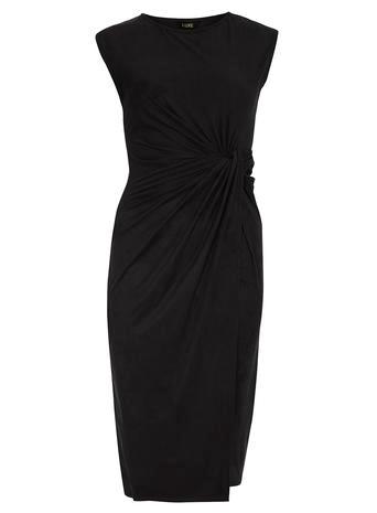 Dorothy Perkins Black Suedette Knot Dress