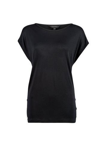 Dorothy Perkins Black Popper Side T-shirt