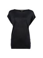 Dorothy Perkins Black Popper Side T-shirt