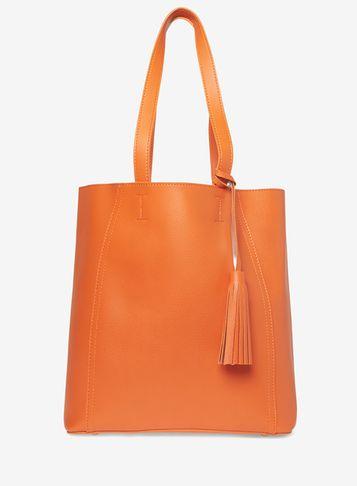 Dorothy Perkins Orange Tassel Shopper Bag