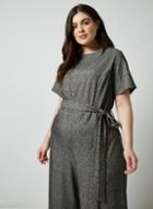 Dorothy Perkins *dp Curve Grey Sketch Belted Jumpsuit
