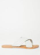 Dorothy Perkins White Leather 'barbados' Mule Sandals