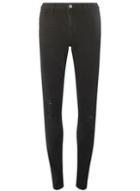 Dorothy Perkins *tall Black Ripped Knee 'darcy' Ankle Grazer Jeans