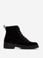 Dorothy Perkins Black Ola Suede Leather Hiker Boots