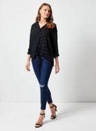 Dorothy Perkins Black Spot Crinkle Shirt