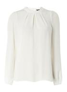 Dorothy Perkins Ivory High Neck Pleat Top