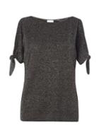 Dorothy Perkins Black Shimmer Cold Shoulder Top