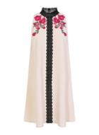 *little Mistress Black And White Embellished Trapeze Dress