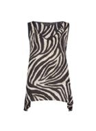 Dorothy Perkins Zebra Print Hanky Hem Top