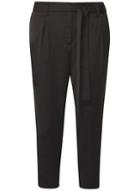 Dorothy Perkins Petite Black Satin Tie Waist Trousers