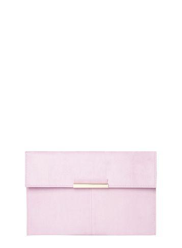 Dorothy Perkins Lilac Faux Suede Clutch