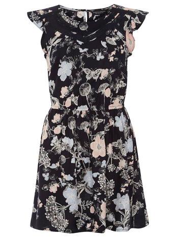 Dorothy Perkins Navy Lace Detail Floral Tunic