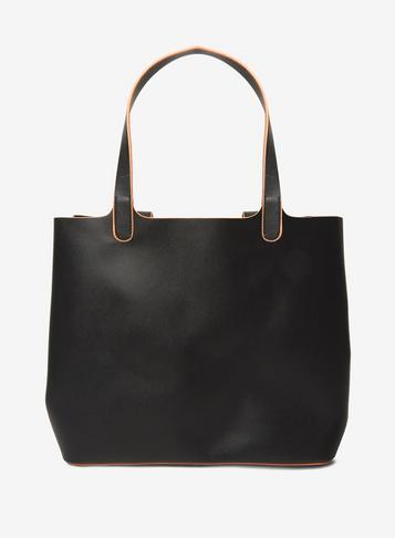 Dorothy Perkins *pieces Black Constrast Shopper Bag
