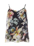 Dorothy Perkins Black Floral Print Ruffle Camisole Top