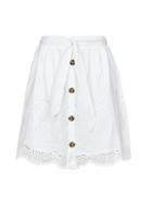 Dorothy Perkins White Ivory Broderie Skirt
