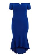 *quiz Curve Blue Bardot Hem Dress