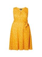 *billie & Blossom Curve Yellow Ditsy Print V-neck Dress