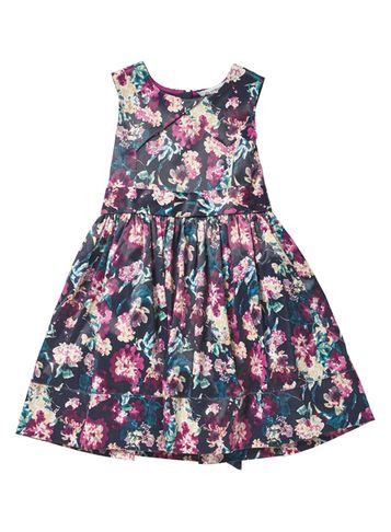 Dorothy Perkins *girls Navy Sateen Spot Dress