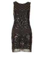Dorothy Perkins *tenki Black Sequin Lace Shift Dress