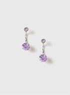 Dorothy Perkins Lilac Front And Back Earrings