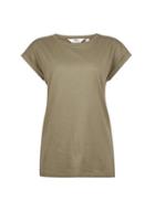 Dorothy Perkins *tall Khaki Roll Sleeve T-shirt