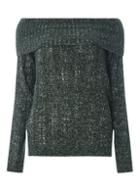 Dorothy Perkins *vero Moda Green Bardot Knit Jumper