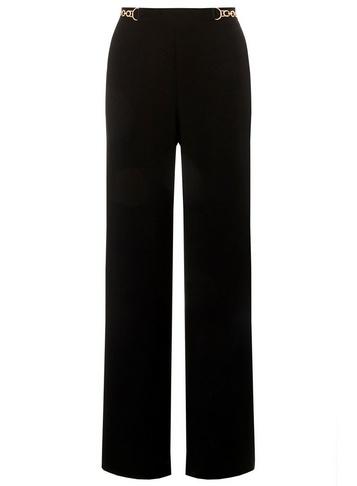 Dorothy Perkins Black Chain Trim Palazzo Trousers