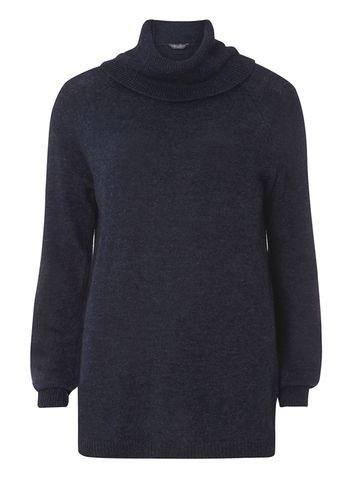Dorothy Perkins *tall Denim Wool Mix Roll Neck Jumper
