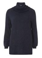 Dorothy Perkins *tall Denim Wool Mix Roll Neck Jumper