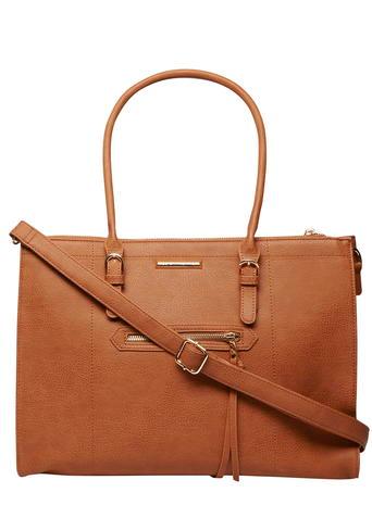 Dorothy Perkins Tan Zip Front Tote Bag