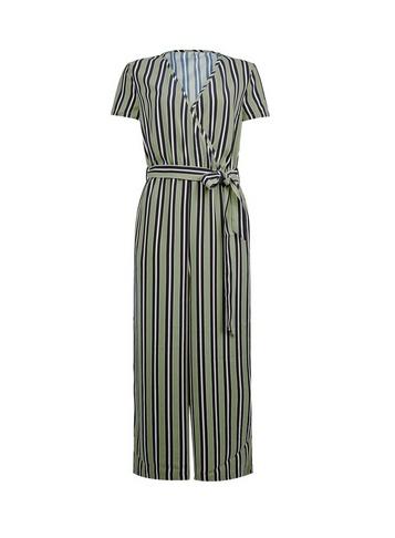 *only Sage Short Sleeve Striped Jumpsuit