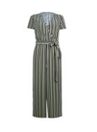 *only Sage Short Sleeve Striped Jumpsuit