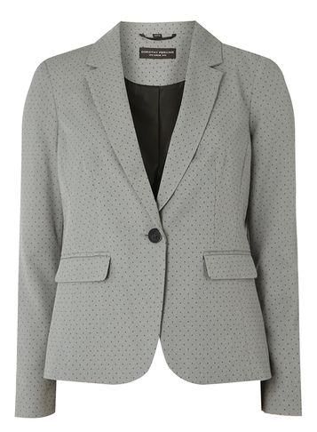 Dorothy Perkins Grey Spot One Button Blazer