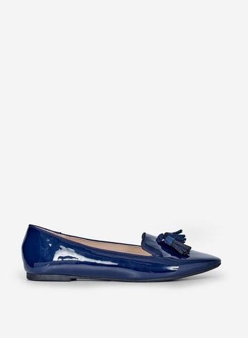 Dorothy Perkins Navy Petal Ballerina Pumps