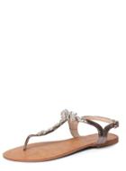 Dorothy Perkins Brown Wide Fit Fancy Gem Sandals