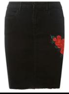 Dorothy Perkins *noisy May Black Rose Denim Skirt
