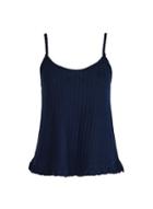 Dorothy Perkins Navy Ribbed Camisole Top