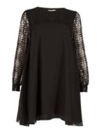 Dorothy Perkins *blue Vanilla Lace Sleeve Tunic Dress